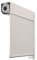 Kit complet de volet roulant en aluminium 45° avec moteur et bouton mural (1400 x 1400 mm, ivoire)
