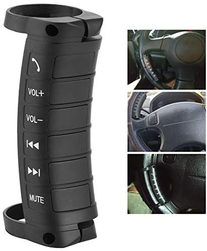 pulsanti volante universali + Pulsante Telecomando multimediale per volante Telecomando portatile Bluetooth Chiamate telefoniche per auto Controller musicale Navigazione Doppio