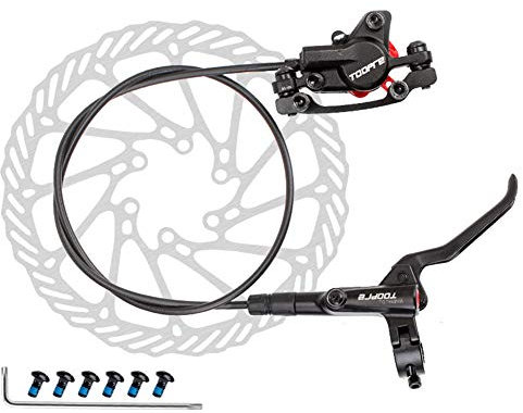 WANGQI Hydraulische Bremsen Set, Fahrrad Scheibenbremse Set Hydraulik Fahrrad Vorne/hinten Scheibenbremse Bike Öl Scheibenbremse Rotor Hebel(Vordere Ölscheibe + 1 Scheibe)