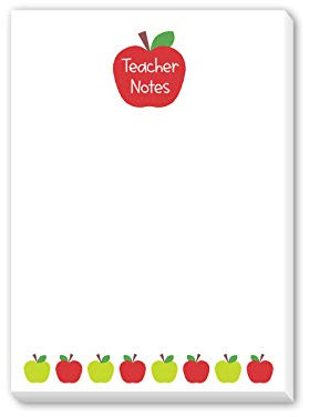 Tiny Expressions Notizblock für Lehrer, Apfelmotiv, 50 Blatt Premium-Papier