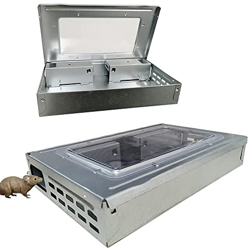 NganSuRong Humane Mouse Trap For Multi Catch Live Animals, Reusable Heavy Duty Rat Mice Blow Traps Box, Pets & Children Friendly,Instant Catcher,Indoors And Outdoors that work no kill,Rodent Control