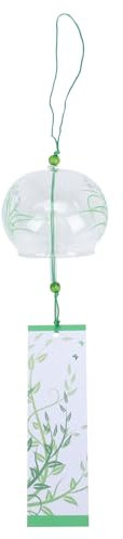 VALICLUD Japanische Windglocke Glas Garten Windspiele Wind Glocke Indoor Feng Shui Wind Chime Glücksbringer Autospiegel Glaskugel Anhänger für Auto Zuhause Balkon Terrassen Deko Fensterdeko