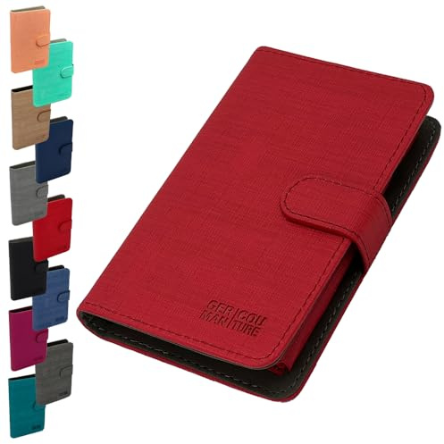 GC German Couture smart Etui Tasche kompatibel mit IQOS VEEV one und Vuse ePod 2 E-Zigarette, Liquid-pods, Caps, Kreditkarte, Ladestick u. Leere Pod Zubehör, Rot