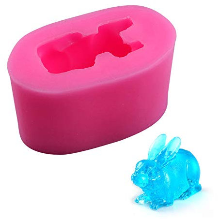 TIMIYUYU Ostern Silikonform 3D-Osterhase Form Kuchen Deko Ostern Häschen Form Silikonform DIY Dekoration Backen Silikon Ostern Hase Backform für Schokolade Osterdeko Kuchen Deko (Rosa, Einheitsgröße)
