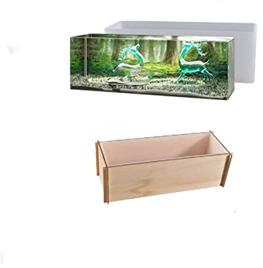 Yalulu Würfel Quader Silikonform Schmuck Gießform Epoxidharz Form, DIY Silikonformen Für Die Erhaltung Von Blumen, Würfel Resin Silikon Formen Für DIY Handwerk (18 x 8 x 6cm)