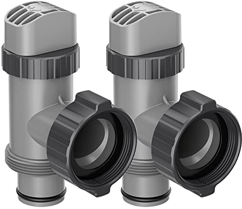 SHAPON Plunger Valve Compatible with Intex Pool Parts and Accessories, On/Off Plunger Valve Replacement for Above Ground Swimming Pool and Pool Filter Pump (2 Pack)