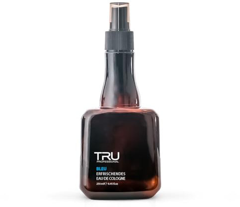 TRU Barbers Eau De Cologne After Shave Spray 250ml BLEU - Langanhaltender Duft, Premium Herrenpflege, Beruhigende Pflege nach der Rasur