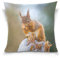 YOUJUNER Kissenbezug Leinen Dekorative Kissenhülle, Eichhörnchen Wurfkissenbezug Zierkissenbezüge Sofa Kissenbezug 45x45cm