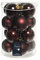 Kaemingk Weihnachtskugeln Glas 8cm x 16 Stück Christbaumkugeln Set Mix Dunkelbraun braun Schokobraun Rotholz