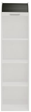 möbelando Jalousieschrank >Jalousieschrank< (BxHxT: 46x192x44 cm) weiß matt Lack/Graphit