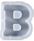 Große Buchstaben-Harzgussformen, A bis Z Alphabet-Harzformen für Kerzen, Weihnachten, Geburtstag, Epoxid-Formen, Bastelwerkzeug, Gießen, Silikonformen, Desktop-Dekor (B)