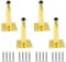 Cjueiom 4 Inch / 10cm Straight Furniture Legs Gold Sofa Legs Set of 4, Mid-Century Couch Legs Heavy Duty Coffee Table Legs, Tapered Chair Feet Metal Cabinet Legs Replacet Cupboard Ottoman (CJ163)