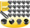 Dimiff® Radschraubenkappen 17mm, Radmutterkappen 20x+1, Radbolzen Kappen, Radmutternkappen UNIVERSAL Kunstsoff Kappen, Sechskant-Reifenmutterkappen mit Demontagewerkzeug-Set |Grau-17mm