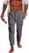 NANAMEEI Leichte Sommerhose Strandhose Herren Baumwolle Leinenhosen Herren Lang Leinenhose Herren Slim Fit Leinen Hosen Herren Freizeithose Dunkelgrau XL