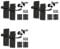Haven Heritage Black Door Handles Internal Sets - Victorian Scroll Choice of Latch, Lock, Bathroom or Privacy. This is for Three Sets of Handles with Latch and Hinge. (3Pair- Handles Set)