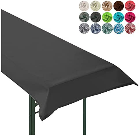 heimtexland ® Tischdecke Bierzeltgarnitur Biertischdecke Garten Tischdeko Party Event Dekoration Typ861 Schwarz 90x240 cm
