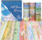 NOGAMOGA 20 Rollen Vintage Washi Tape Set, 0,2/0,4/0,6/0,8/1 in Breite Blumen dekorative Klebebänder für Journaling, Scrapbooking Supplies, Bullet Journals, Junk Journal, Diy Crafts (Blau)