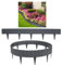 JOIEYOU Rasenkante Kunststoff Beetumrandungen Beetumrandung DIY Rattan-Optik Gartenpalisade für Dekoration Gartenzaun Gemüsegarten Rasen (5M, 5 Stücke Anthrazit)