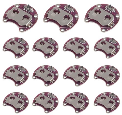 JUZITAO 15PCS Lilypad Coin Cell Battery Holder CR2032 Battery Holder Case Module CR2032 Mount Module for Small Slide Switch Board
