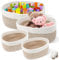 Lot de 4 Panier Rangement Tissé en Corde Coton, Panier en Corde de Coton Empilables Corbeille Rangement Panier Table a Langer Panier Rangement Salle de Bain pour Chambre d'Enfant,Bain,Chambre