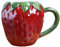 Easnea Tasse à café en forme de fruit créative en porcelaine - Tasse à café en céramique - Tasse à thé réutilisable - Tasse à bière de dessin animé pour la maison et le bureau (Fraise)