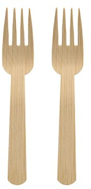 Lot de 1000 fourchettes en bambou pur 14 cm