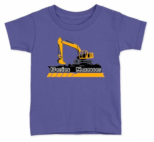 Personalisiertes Bügelbild Bagger für einen Besonderen Menschen in Ihrem Leben zum selber Aufbügeln mit Wunsch Namen Text Mädchen Jungen UNISEX Transfer Geburtstag