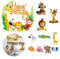 INNAL 11 PCS Safari Cake Toppers - Wild One Cake Topper Giraffe Fox Tiger Cake Jungle Animals Cake Decoration for Girl Kids Boy