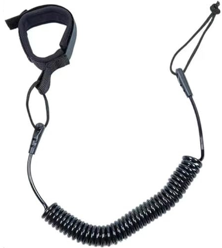 Rumicet 10 Pies Leash de Tabla de Surf, TPU en Sup Espiral Stand Up Paddle Board y Correas para Tablas Surf, retráctil, TPU Correa Tobillo para Stand Up Paddle