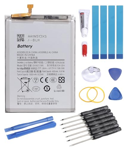 SHAWOROCE Akku Batterien EB-BA217ABY Kompatibel mit Samsung Handy Telefon Galaxy A21s A13 A12s A12 A04s A02 M12 A217F A135F A127F A125F A047F A022F M127F Li-ion 5000mAh 3,85V mit Reparatur Toolkit