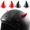 MKVZIYE 4 Stück Motorradhelmhörner, Motorradhelm Hörner, Motorrad Helm Hörner Eckdekoration, Motorradhelm Devil Demon Horn, Teufel-Horn mit Saugnapf, Motorradhelm Teufelshorn, Helm-Dekoration