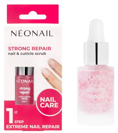 NÉONAIL Strong Repair Nail and Cuticle Scrub - Nagel- und Nagelhautpflege | Feuchtigkeitsspendendes Peeling für gesunde, elastische Nägel & zarte Nagelhaut - 6,5ml