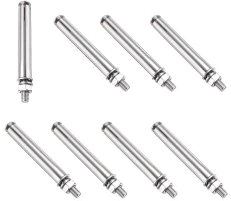 PATIKIL Tornillos de Expansión M6 x 80mm 8 Piezas Acero Inoxidable 304 para Anclaje de Manga en Pared de Hormigón Ladrillo Tablarroca Aire Acondicionado Plateado