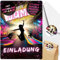 celebr8te 12x Einladungskarten im pinken Jump Trampolin Design - Für den Kindergeburtstag von Mädchen im Jumphouse Trampolinpark +12 Umschläge +24 Sticker +12 Geschenktüten