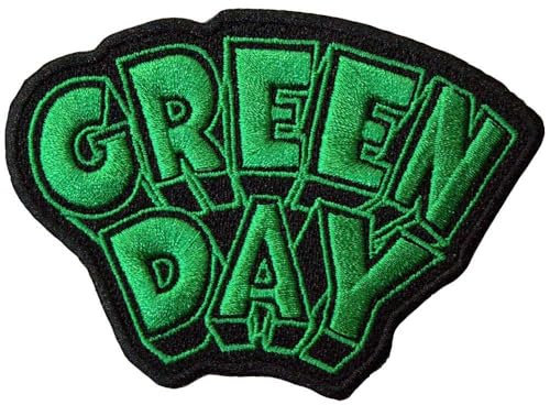 Green Day Dookie Woven Logo Iron On Patch (One Size) (Black/Green)