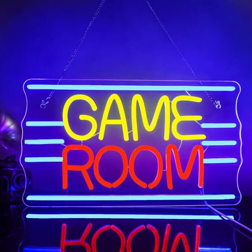 Looklight Game Room Neonschild, bunte LED-Neonschilder für Jungenzimmerdekoration, Gaming-Wandleuchte Schilder Spielzone Neonschild Licht für Schlafzimmer Gamer-Raumdekoration, Gamer-Geschenk