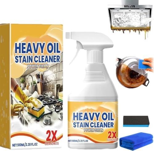 Liapu Nettoyant à huile lourde de cuisine tout usage, puissant spray pour taches d'huile de cuisine, nettoyant moussant pour casseroles et poêles (1)
