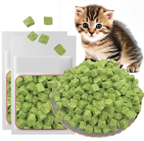 Comioke Golosina de Hierba Gatera para Gatos, Snack Liofilizado con Hierba Gatera para Limpiar los Dientes, Snacks para Gatos, 60g Snack Liofilizado con Hierba Gatera para Limpiar los Dientes