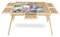 HOOSTEADY Mobile Wooden Puzzle Table with 6 Drawers and Cover,1500 Pcs Portable Folding Puzzle Board,35 x 27 Jigsaw Puzzle Table,Multi Person Puzzle Game