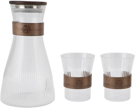 Élégant Gobelets de Pichet en Verre Carafes et en Verre pour L'eau, le Jus, le Vin ou le thé glacé au thé Lave-vaisselle