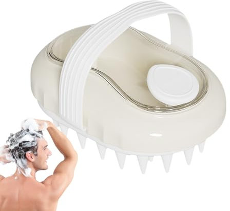 Shampoo Brush - Scalp Massager - Silicone Hair Scalp Massager With Soft Bristles - Head Exfoliator Brush For Stress , Deep Cleaning, Home Spa, Wet Or Dry Hair, Shower Use, Relaxation