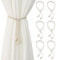6 STK Vorhang Raffhalter für Vorhänge, Vorhang Halterung Seil, Gardinenhalter, Verstellbare Vorhanghalter, Handgewebt Baumwolle Gardinen Halterung, Gardinen Raffhalter Curtain Tiebacks(Beige)