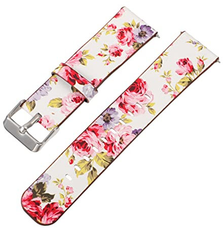 SHINEOFI Cinturino Per Orologio Floreale in Pelle Pu Per Elegante Cinturino Per Sport e Appuntamenti Accessori Resistenti Sudore Design Dettagli Raffinati