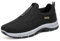 Calze alte Scarpe da uomo 2024 Autunno Nuove scarpe versatili a punta rotonda Scarpe da trekking con suola morbida Versione coreana Stivali Alti Uomo Pelle Nero, Le Noir, 41 EU