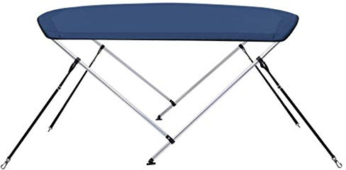 Emmtore Toldo Bimini de 2 Arcos Azul Marino 180x150x110 cm