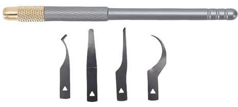Srliya 4 in 1 Chip Repair Blade Set Aluminum Alloy Copper Hard Drive CPU Glue Remover IC Chip Circuit Board Thin Blade Maintenance Tool