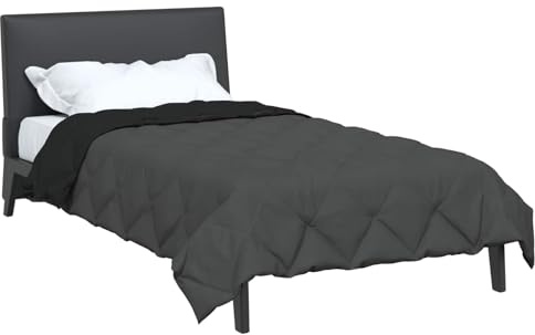 vidaXL Sommerdecke 220 x 135 cm Sommer 200 GSM Schwarz und Anthrazit