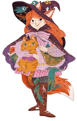 Djeco Puzzle Lily la sorcière - magisches Kinderpuzzle 36 Teile