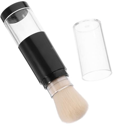 JEWEDECO Pinceau de Maquillage Rechargeable à Poudre Réservoir Portable en Nylon Doux pour Fond de Teint et Poudre, pour Maquillage de Voyage