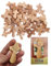 Zuluf 50 kleine Handkreuze aus Olivenholz Bethlehem Factory | Holzmeditation Handkreuz aus Olivenholz aus Bethlehem Israel | 6 cm je Kreuz & 50 Zertifikate des Heiligen Landes CRS098